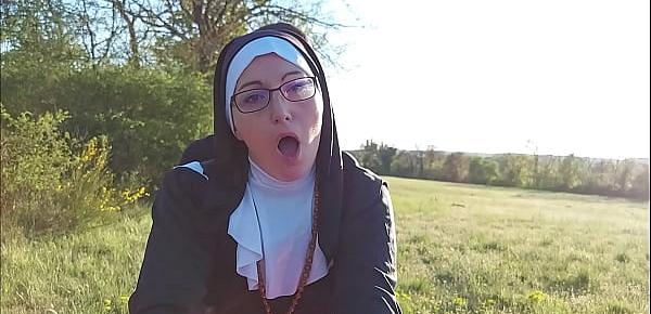  This nun gets her ass filled with cum before she goes to church !!